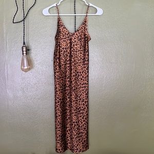 A new day midi cheetah print silky dress